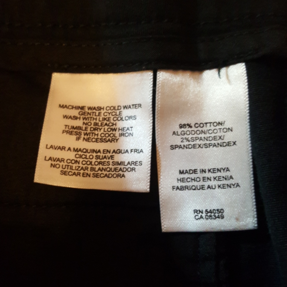 Lower Rise Black Stretch Slacks - Picture 4 of 5